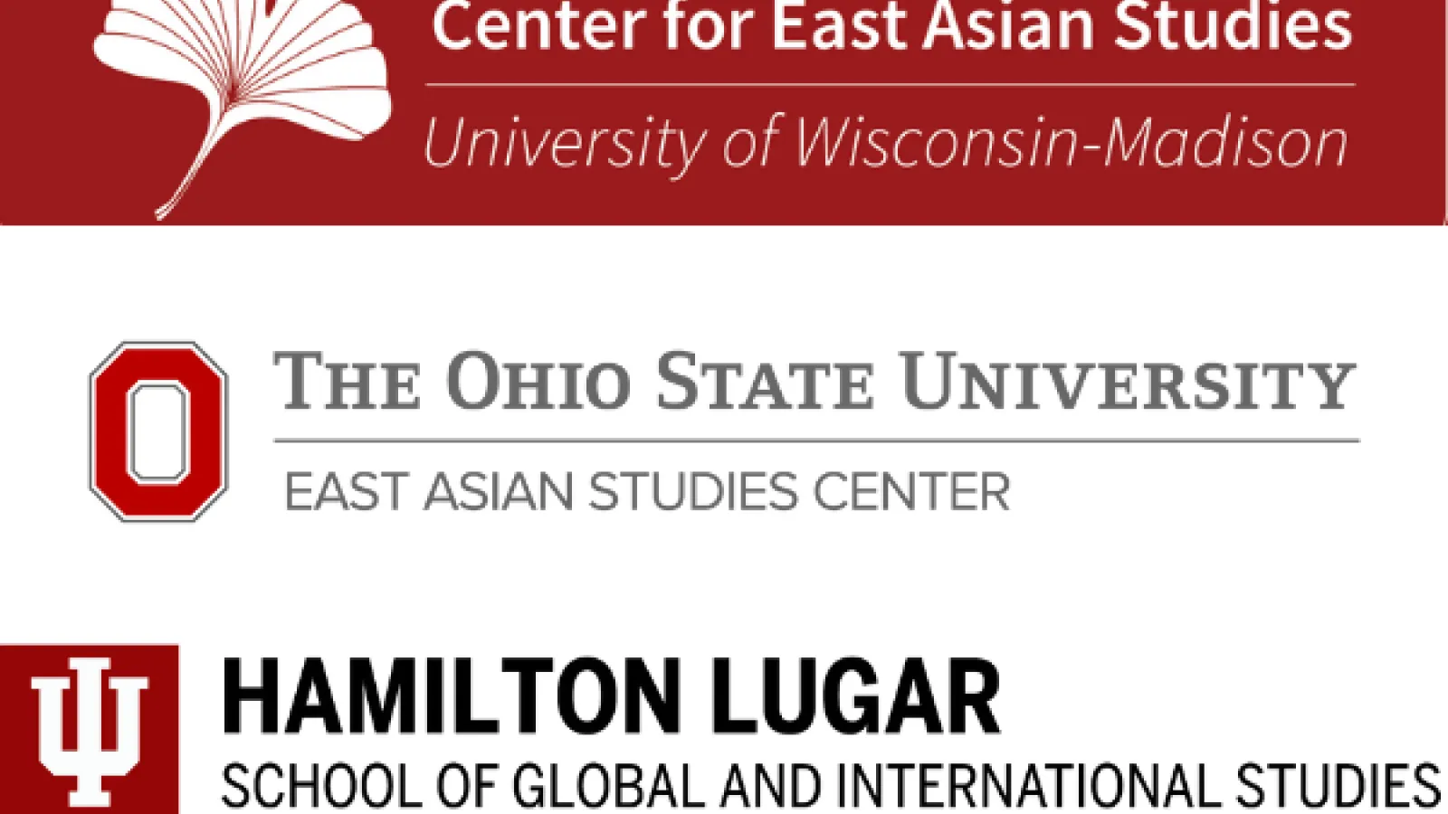 Logos for OSU EASC, IU EASC, UW Madison CEAS